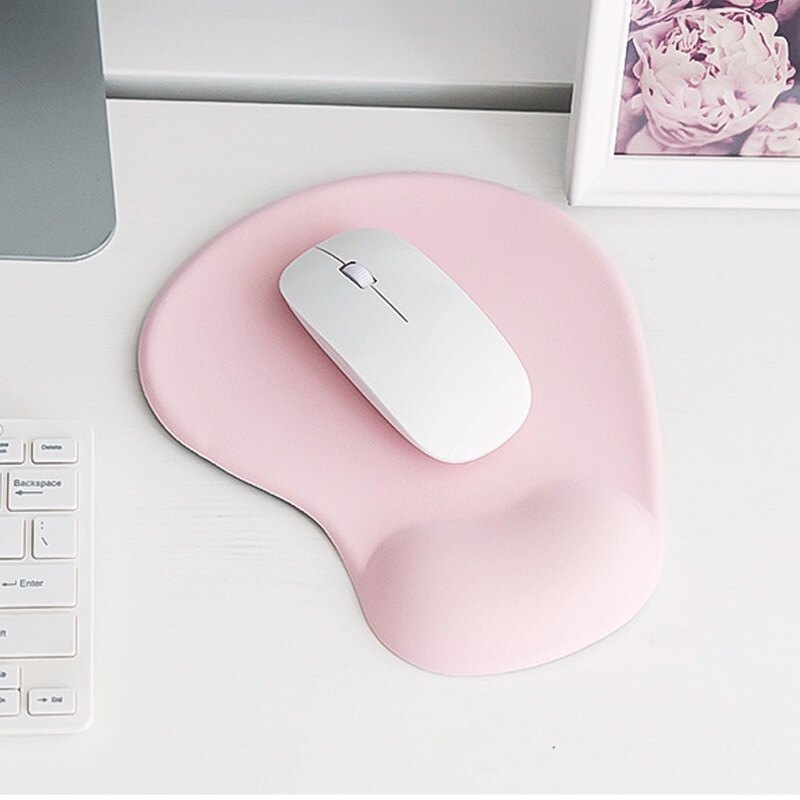 Computer Supplies Pink Comfort Mouse Pad Wrist Support Game Mat Optical Trackball PC Thicken Mouse Pad Support Wrist Comfort Mouse Pad Mat Mice For Dota2 Diablo 3 CS Mousepad