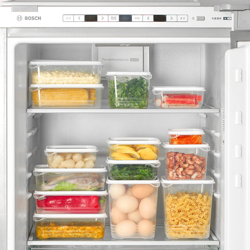 Houseeker Kitchen Storage Box Fruit Food Sealed Container Refrigerator Frozen Meat Compartment Case Freezer Fresh-Keeping Box Organizer