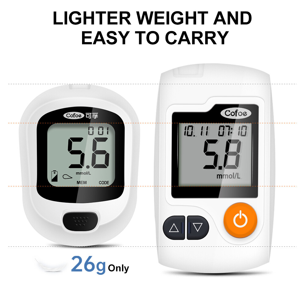 Cofoe Yice Blood Sugar Meter Complete Set With 50Pcs Test Strips 50Pcs