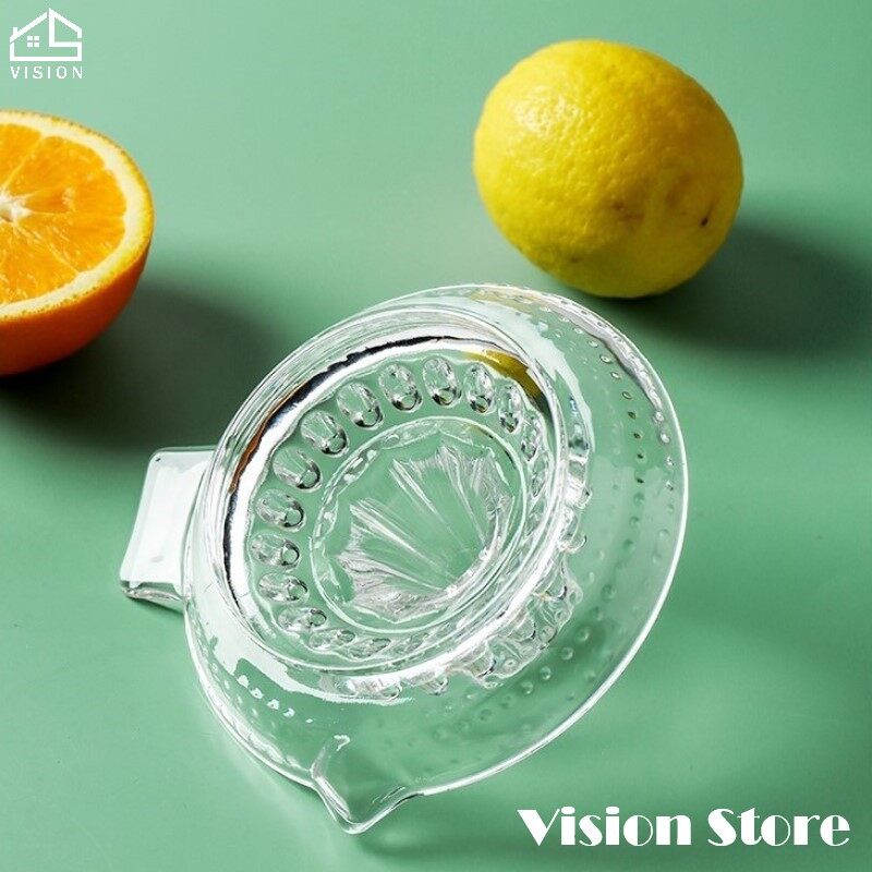 Vision Manual Glass Orange Juicer Hand Held Press Lemon Squeezer Kitchen Press Tool Citrus Squeezer Juicer