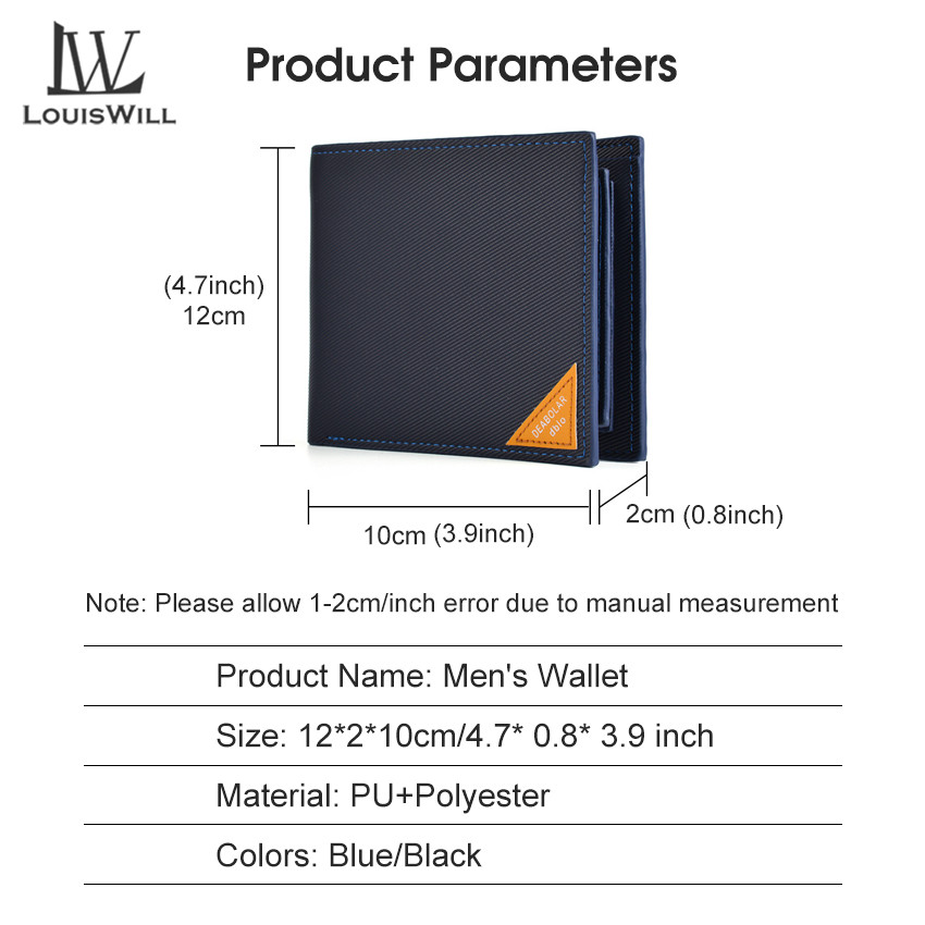 LouisWill Wallet Men S Foldable Wallet PU Horizontal Wallet Large ...