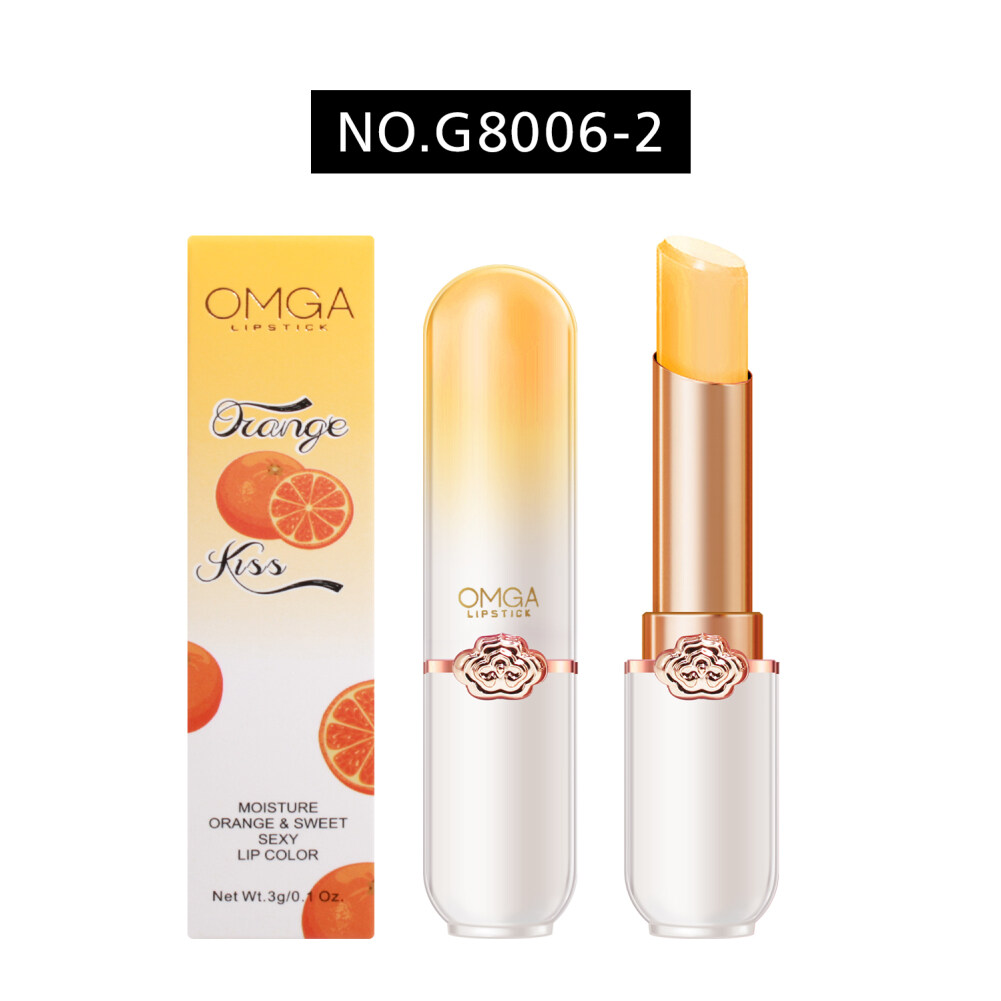 OMGA Aloe Vera Color Changing Lipstick Moisturizing Warm Orange Fruit ...