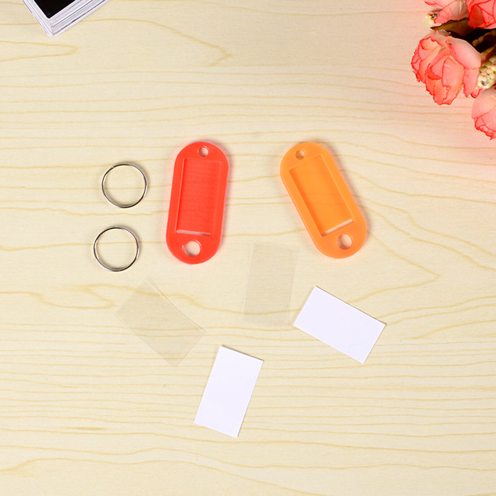 SuperRide 20Pcs Removable Key Tags with Window PP Prevent Missing Key Identifiers Bag Accessories Key Identifiers Oil-resistant