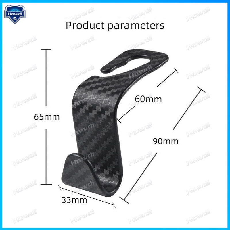 1pc Multifunction Car Headrest Hook Carbon Fiber Hook Back Seat Hook with car logo Lazada