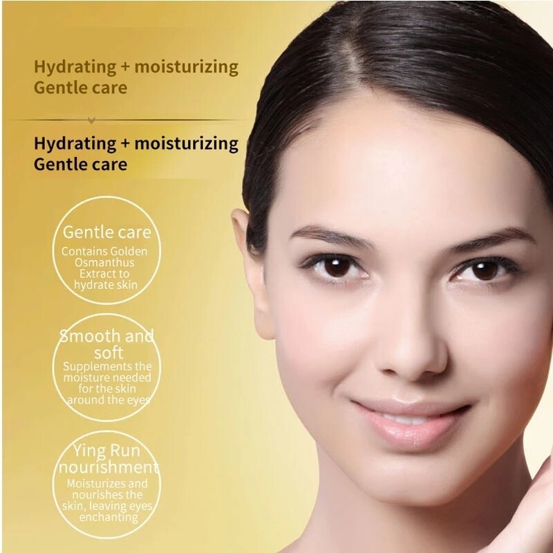 A Hot 】 BIOAQUA Gold Osmanthus Eye Mask 80ชิ้น/ขวด Eye Care คอลลาเจนเจล