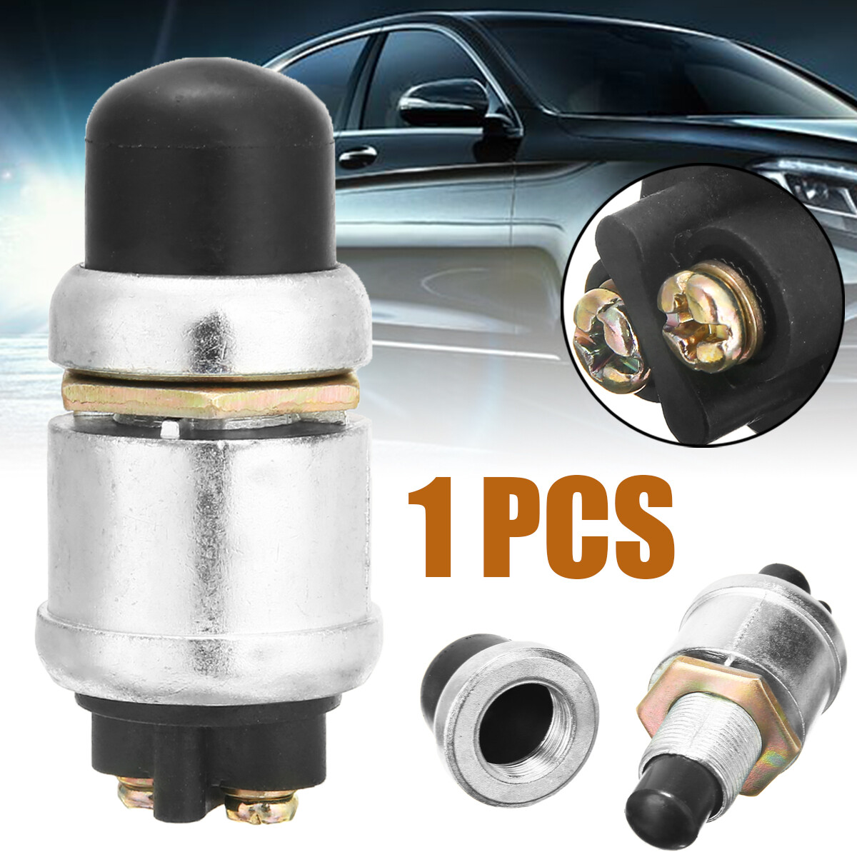 BOKALI 1pc 12V 20A Waterproof Switch Push Button Cars Boat Track Horn Engine Start Starter