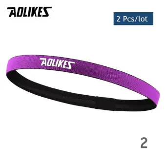 2 Pcs Lot Nylon Elastic Head Sweatband Non Slip For Men Women Yoga