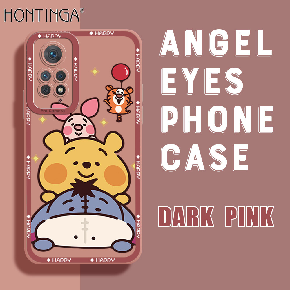 Hontinga Casing Case For Xiaomi Redmi Note 11 Pro 4G 5G Note 11S Case Cartoon Anime Bear Square Soft Silicone Full Cover Camera Protection Shockproof Rubber Cases Back Cover Phone Casing Softcase For Girls