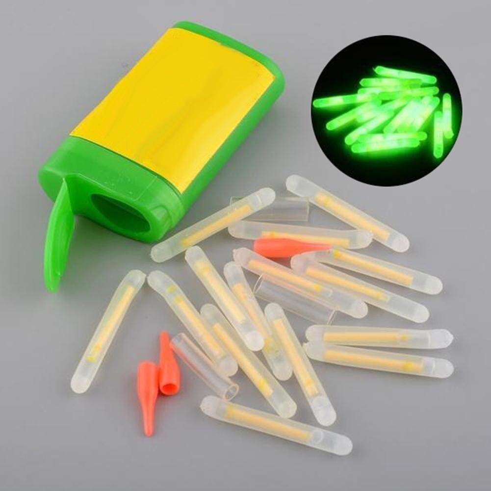 Honrane 15Pcs Mini Luminous Float Rod Glow in the Dark Fishing Light Stick Tackle Tool