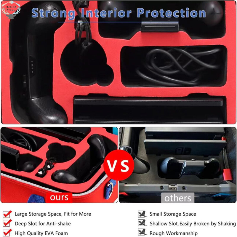 HK Large Portable Carrying Case Storage Bag For Nintendo Switch Oled Game Accessories