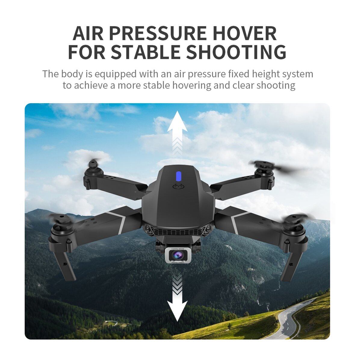 Vui Vẻ E525 Mini Bay Không Người Lái, Camera Độ Nét Cao 4K Máy Ảnh Bốn Cánh Quạt Fpv Fpv Video Trực Tiếp WiFi 2.4G 50M Lật 360 Độ Chuyên Nghiệp Trả Về Một Phím Món Quà Tốt Nhất Trẻ Em Cho Trẻ Em