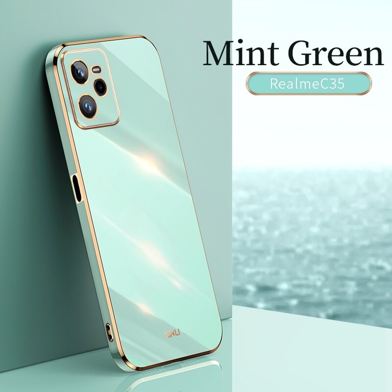 GOKEN Cover per Realme C35, TPU Silicone Galvanotecnica Phnom