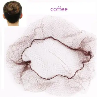 10pcs Nylon Invisible Hair Nets Black Coffee Gold Elastic Edge