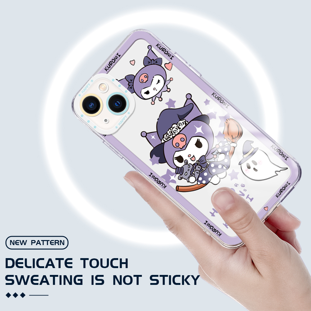 Hontinga Casing Case For Xiaomi Redmi Note 11T Pro+ Redmi Note 11S Redmi Note 11 Pro 5G 4G Note 8 Pro Note 9 Case Transparent Clear Case Cartoon Cute Kuromi Soft Silicone Full Cover Shockproof Rubber Cases Back Cover Phone Casing Softcase For Girls