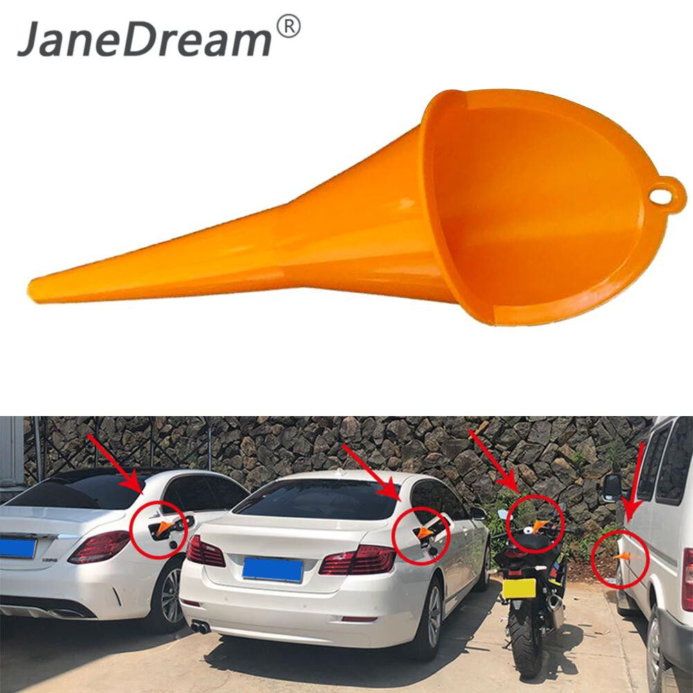 JaneDream 9  Neck Funnel Oil Plastic Dropper Car Refueling Filler Motorcycle For motor Sportster 883 1200 Touring Dyna V-Rod Softail FXSB