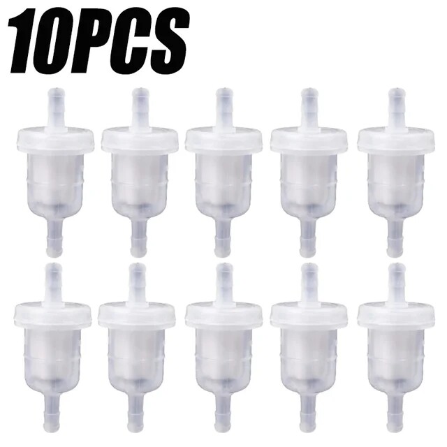 10pcs Universal Gasoline Oil Filter Car Motorcycle Carburetor Oil Pipe Filter Cup Liquid Fuel Filter Suitable for Off-road Vehicles