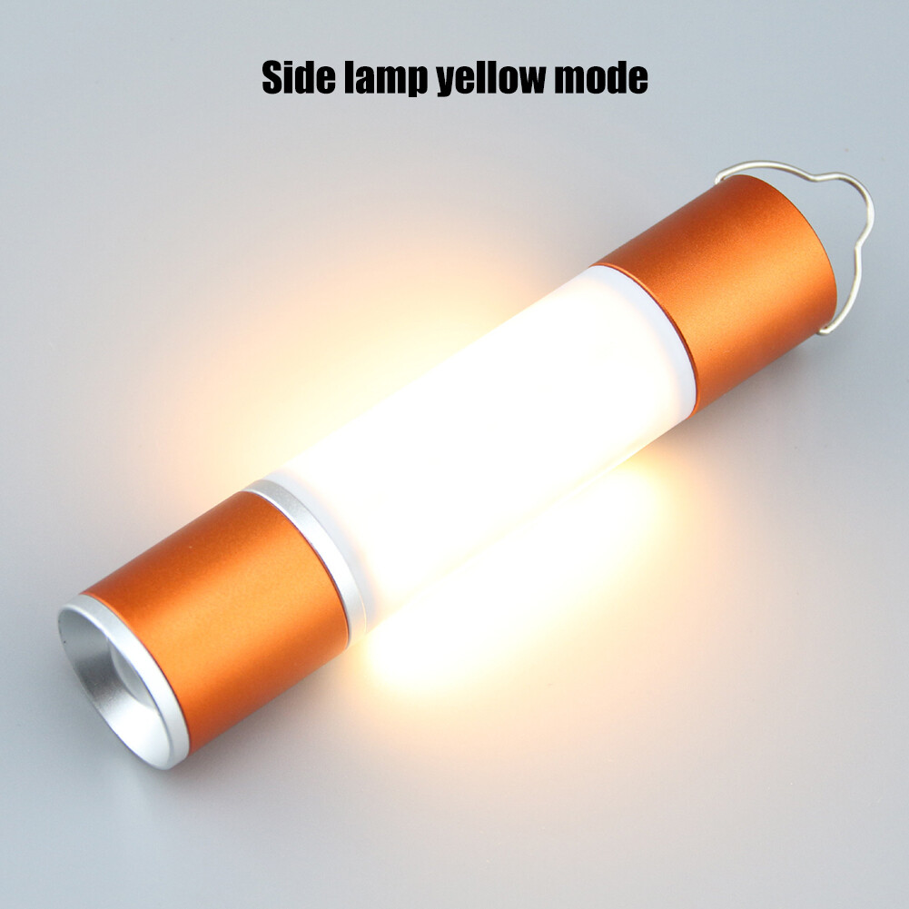 Đèn LED Dạng Ống Lồng Di Động Sạc USB Đèn Pin Treo Có Thể Thu Phóng-Đen/Xanh Lá/Cam