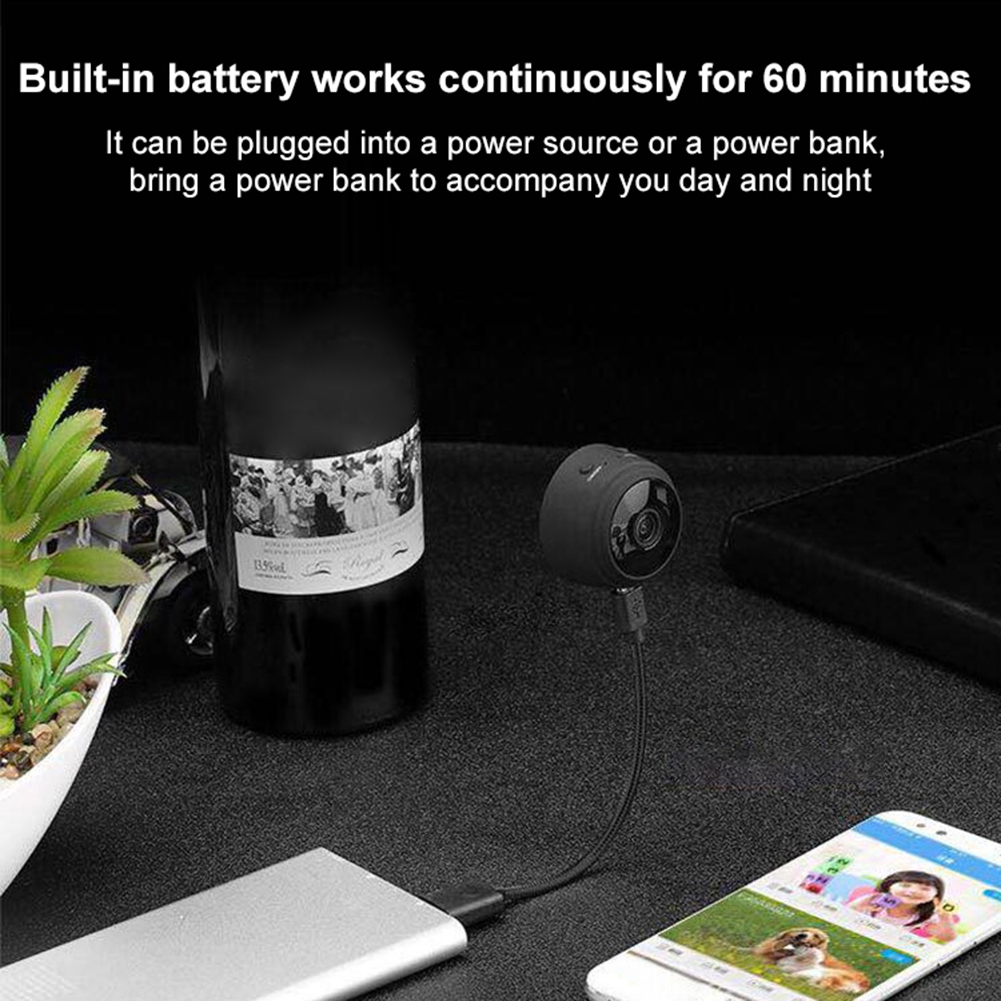 Camera Mini A9 Video Không Dây Tầm Nhìn Ban Đêm 720P HD Máy Quay Micro DVR Phát Hiện Chuyển Động WiFi GIÁM SÁT Webcam Giám Sát An Ninh Trong Nhà Cho Bé