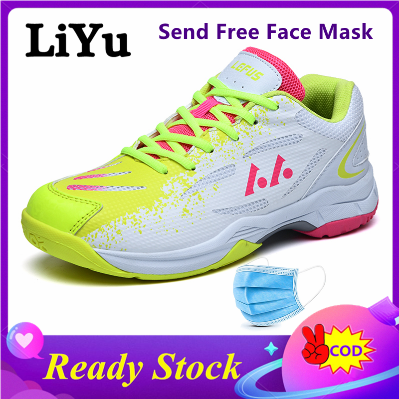 LiYu Badminton Shoes For Men Sale Size 36-45 Badminton Shoes For Women Outdoor Non-slip Sneakers Running Shoes For Youth Couple Casual Shoes Breathable Comfortable Tennis Shoes