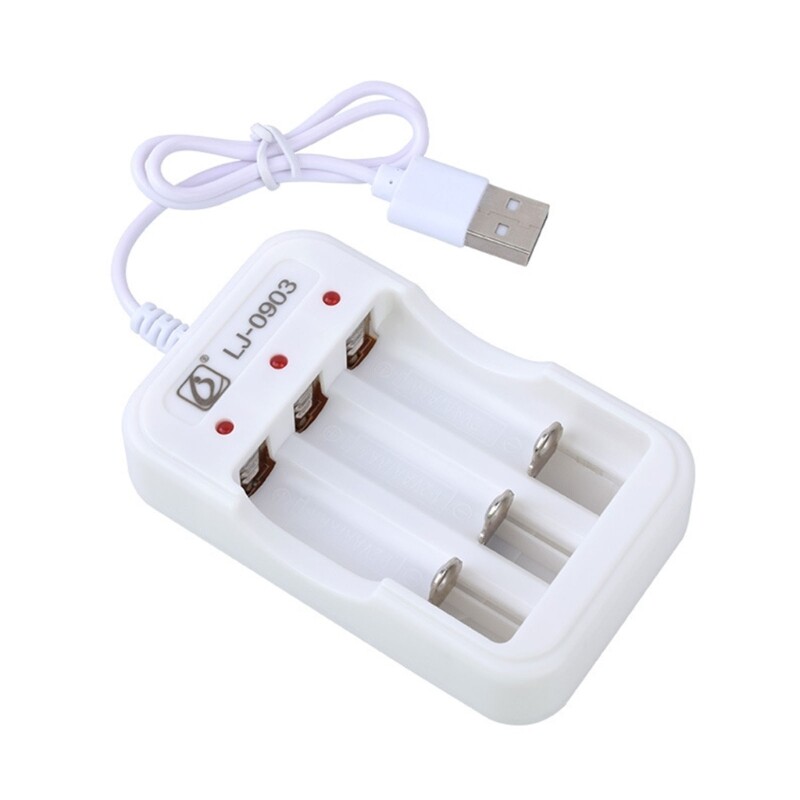3-slot Intelligent Battery Charger USB NiCd-NiMH Battery Smart Charger Channels