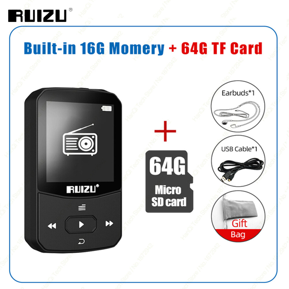 RUIZU X52เครื่องเล่นกีฬา MP3,เครื่องเล่นเพลงแบบไม่มีการสูญเสียบลูทูธ8GB ...