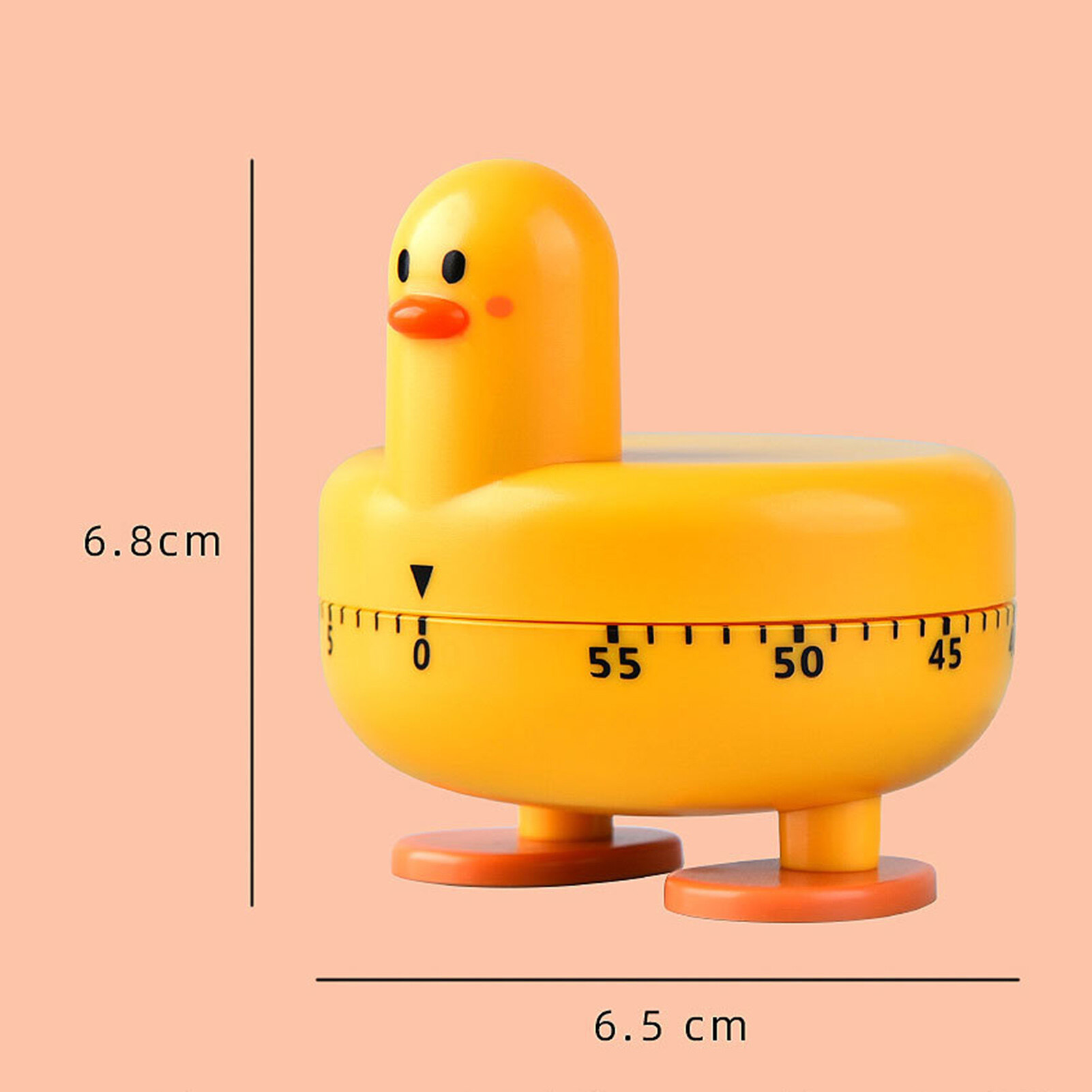 Farfi Good Kitchen Timer Eye-catching Adorable Appearance Practical Manual Cute Cartoon Duck Countdown Timer for Baking