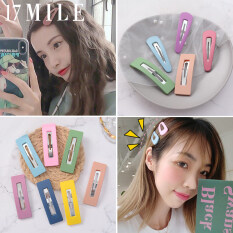 17 Dặm Macarons Hàn Quốc Màu Tóc Clip Hình Học Matte BB Kẹp Tóc Cô Gái Ngọt Ngào Phụ Kiện Trang Sức