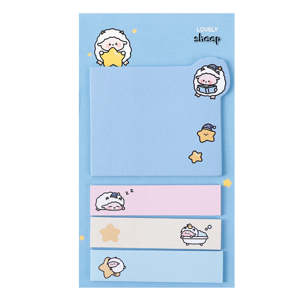 YESPERY Ins Cute Notes Index Stickers Office Bookmarks Sticky Notes Kawaii Messages Stickers Notepad Notes