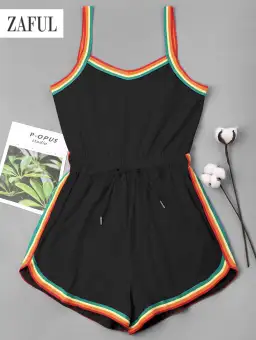 womens rainbow romper