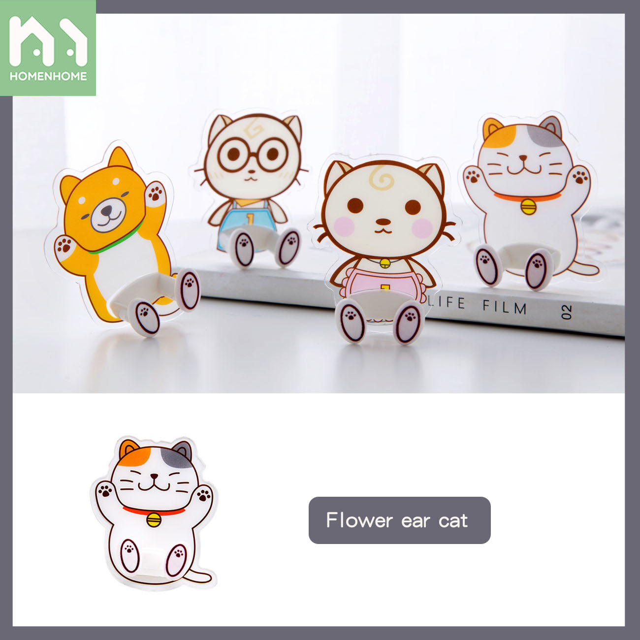 Homenhome Furnishing Adhesive Socket Hook Kitchen Wall Mount Power Plug Holder Bracket Plastic Strong Paste