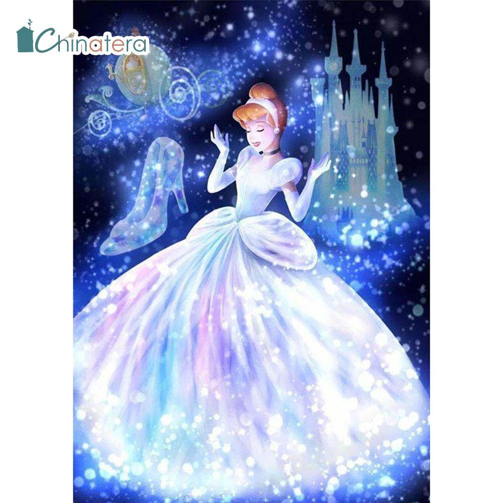 [Chinatera] 5D DIY Full Drill Diamond Painting Fairy Tale Princess Embroidery Mosaic Craft Kit Home Decoration Wall Decor Gift