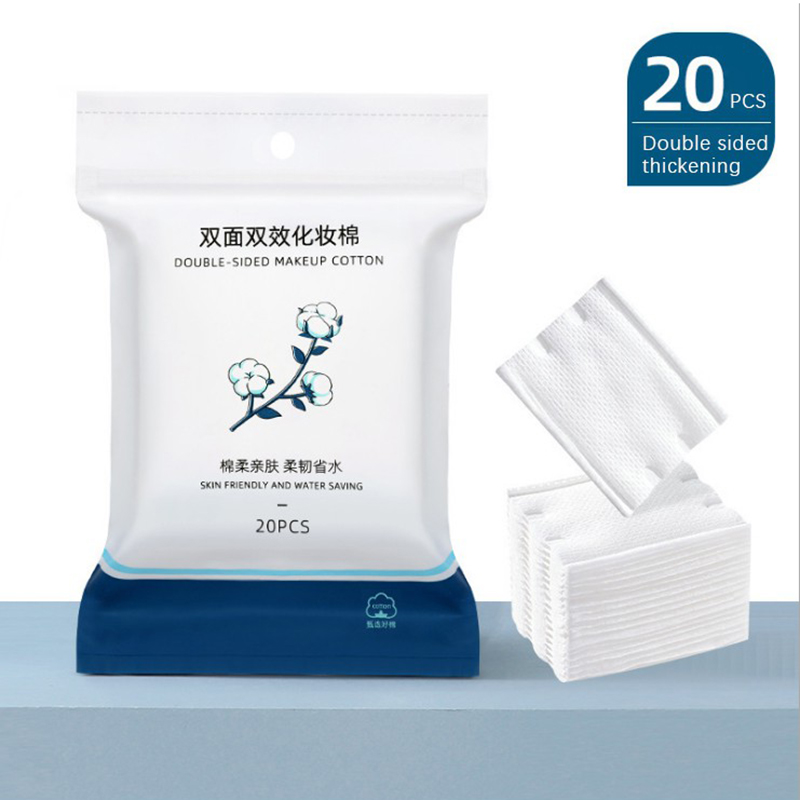BEAUTYBIGBANG 3 layers 20pcs Super Soft Square Makeup Cotton Pads Cleansing towel and makeup remover cotton