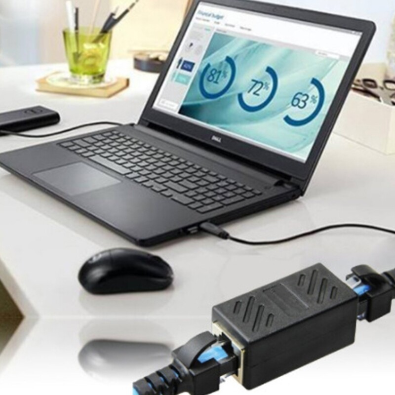 RJ45 to CAT6 Ethernet Extension Cable LAN Cable Extender Network Patch Cord Connector for Computer Laptop Connector