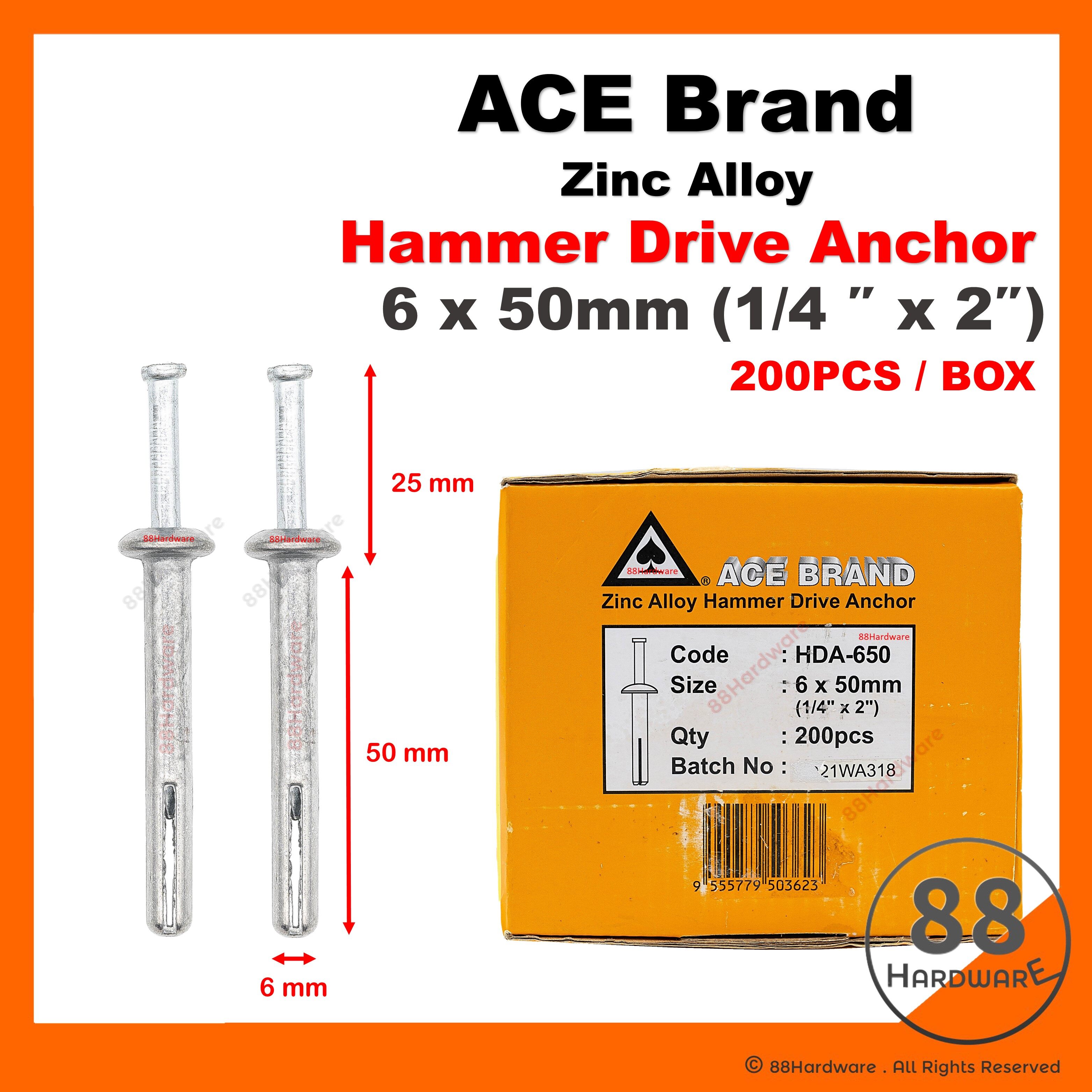 ACE hammer driver anchor / paku aluminium / paku wall plug / zinc alloy