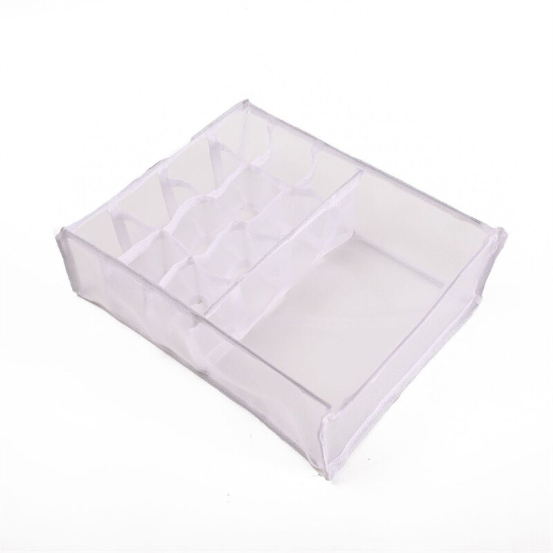 Storage Box Container Drawer Divider Lidded Closet Boxes for Ties Socks Bra Underwear Organizer