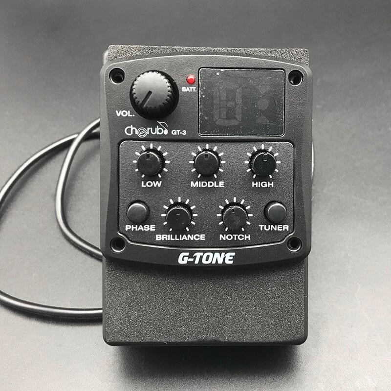 Cherub GTone GT6/5/4/3 3Band 4Band Acoustic Guitar Equalizer With Tuner Guitarra Preamp Piezo