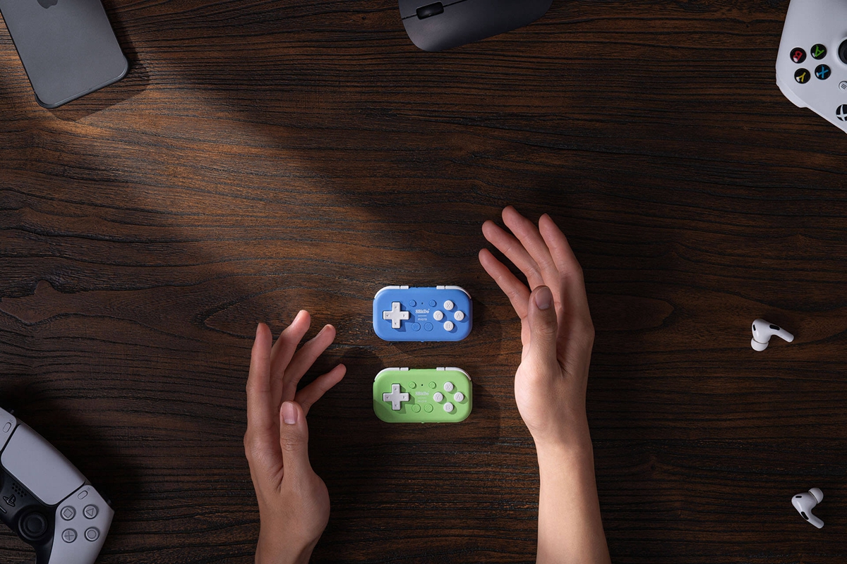 Ban đầu 8bitdo Micro Gamepad Bluetooth tương thích với chuyển đổi Android Raspberry Pi Bộ điều khiển không dây cho Bộ chuyển đổi Nintendo/chuyển đổi OLED/chuyển đổi Lite có dây USB Tay cầm chơi game