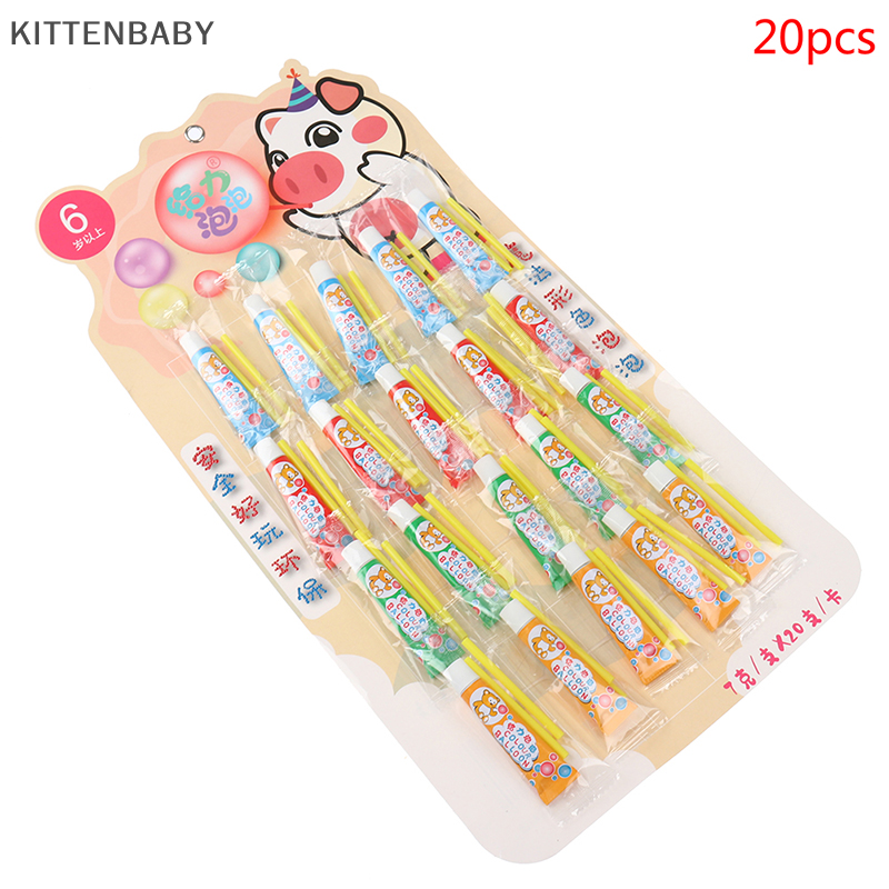 KITTENBABY Safe Magic Bubble Glue Toy Blowing Colorful Bubble Ball Plastic Space Balloon