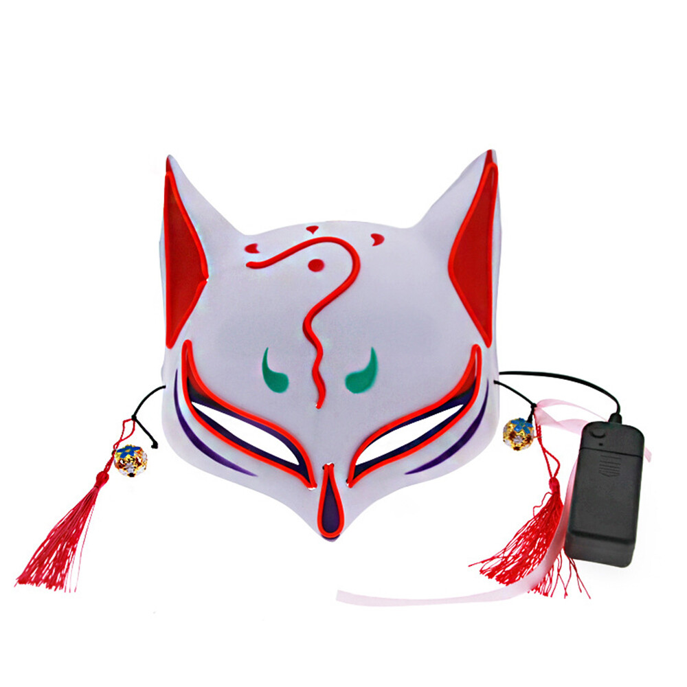 Party Fox Cosplay LED EDC Rave Kitsune Halloween Lighted