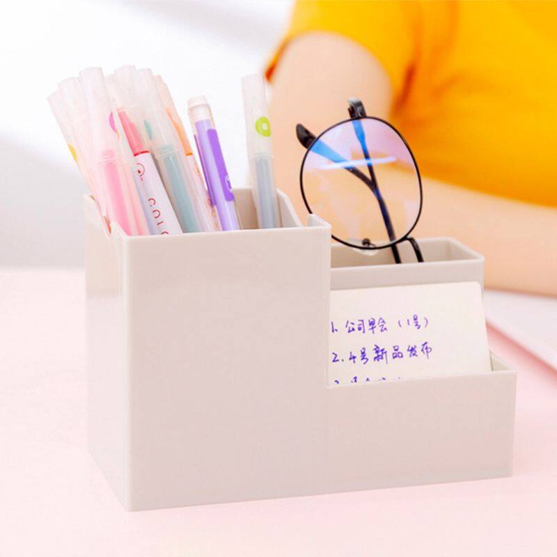 Desktop Pen Holder Organizer Multi-functional Stationery Container Storage Cosmetics Makeup Rack
