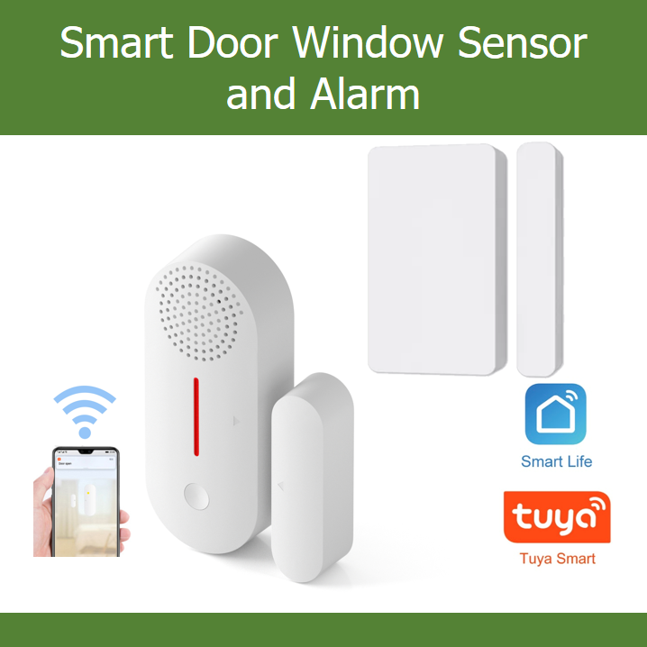 Smart Door Window Sensor Home Security Works with Tuya Smartlife Wifi / Zigbee