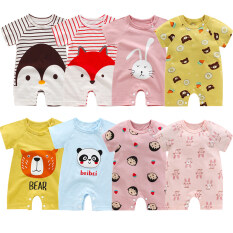 Bộ Áo Liền Quần Cho Bé Sơ Sinh, Bộ Áo Liền Quần Ôm Sát Một Mảnh Bằng Cotton Ngắn Tay Mỏng