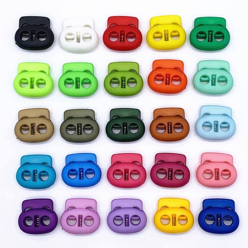 20 Cái 20X18mm Nhiều Màu 4Mm Lỗ Thể Thao Phụ Kiện Nhựa Stopper Chuyển Đổi Clip Dây Khóa Đậu Trang Phục Dây Giày