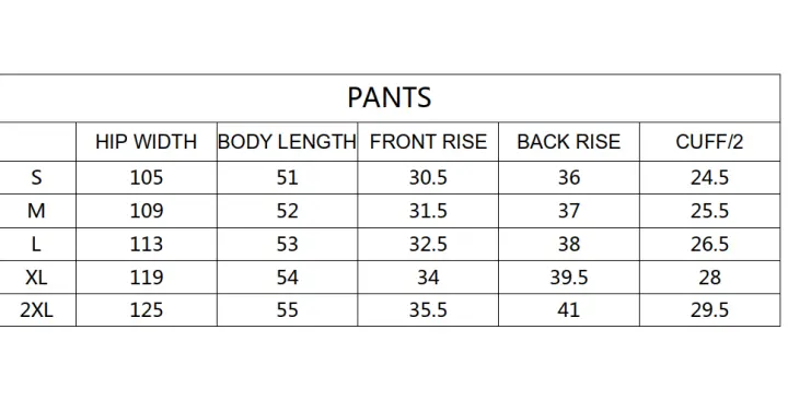 european size pants