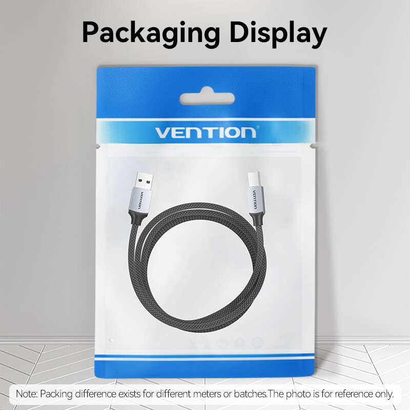 Vention Dây Cáp USB 2.0 Máy In 3M - Cáp USB A Đầu Nối USB B, Tương Thích Rộng Rãi Cho Máy In, Máy Tính - Hàng Chính Hãng