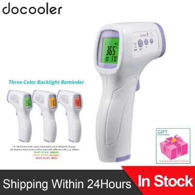 Digital Forehead Thermometer Non-contact Infrared Temperature Measurement with Color Backlight for Kids Children and Adults
