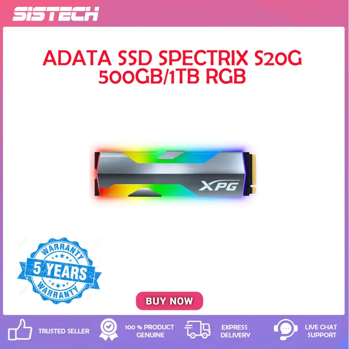 Adata Ssd Spectrix Sg 500gb 1tb Rgb Xpg Gaming Lazada