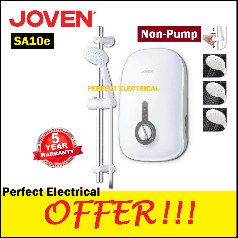 Joven SA10E Instant Shower Water Heater Non Pump with Safety ELCB ...