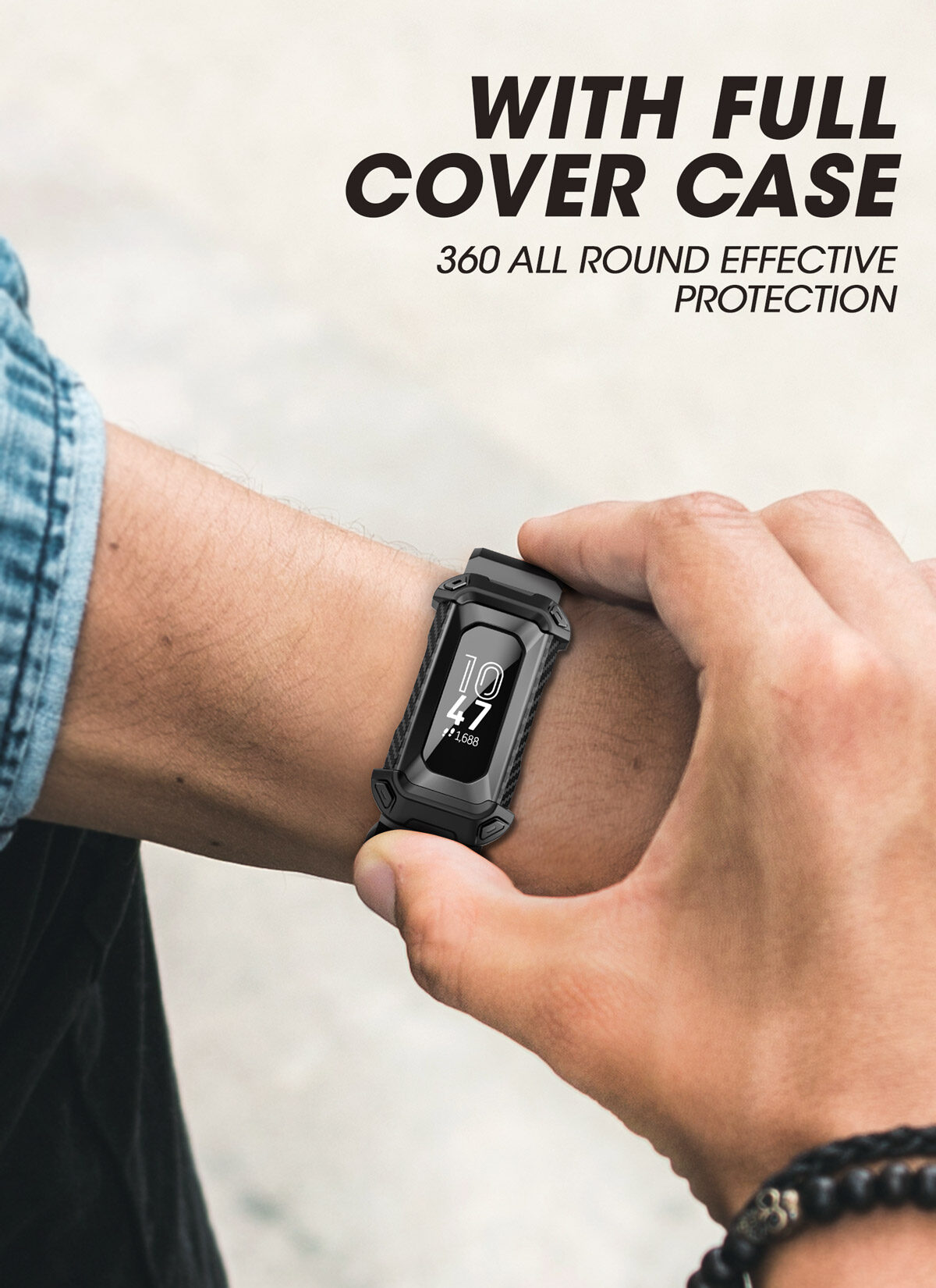 Thiết Kế Dòng Sản Phẩm SUPCASE Unicorn Beetle Pro Dành Cho Fitbit Inspire 2 (Bản Phát Hành 2020) Dây Đeo Thay Thế Có Vỏ Bảo Vệ Chắc Chắn Tích Hợp