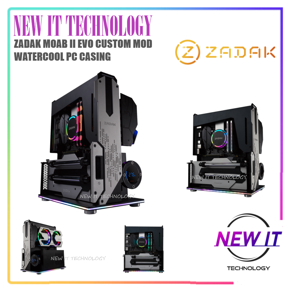 ZADAK MOAB II EVO CASE CUSTOM MOD WATER COOLED PC DESKTOP RGB CASING